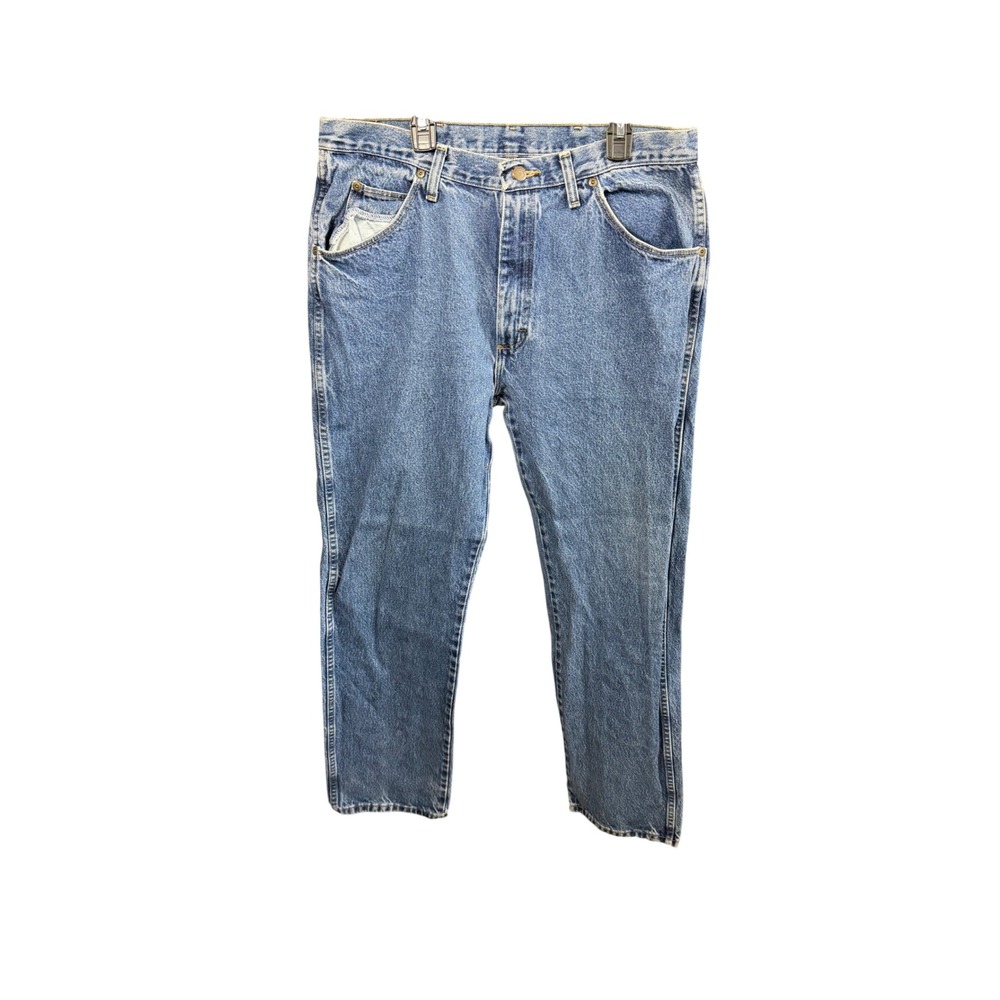 Wrangler Hero Regular Fit Jeans Medium Wash Blue‎ Denim 36x32 96501MR 90s Mens